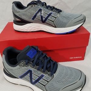 New Balance men's Silver White Coarse Athletic Sho